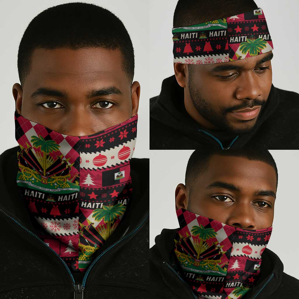 Afro Haiti 1964 Christmas Neck Gaiter Jwaye Nowe Neg Marron With Coat Of Arms - African Pride