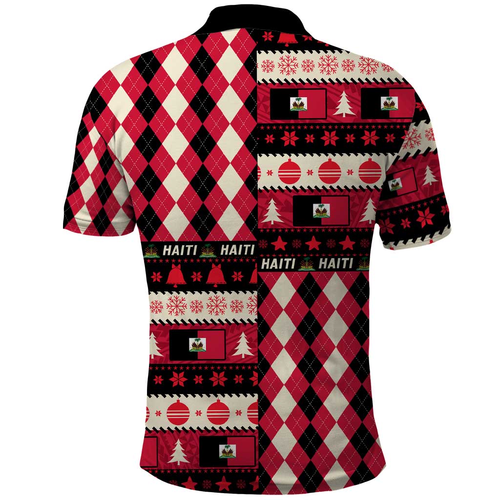 Afro Haiti 1964 Christmas Polo Shirt Jwaye Nowe Neg Marron With Coat Of Arms - African Pride