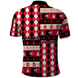 Afro Haiti 1964 Christmas Polo Shirt Jwaye Nowe Neg Marron With Coat Of Arms - African Pride