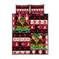 Afro Haiti 1964 Christmas Quilt Bed Set Jwaye Nowe Neg Marron With Coat Of Arms - African Pride