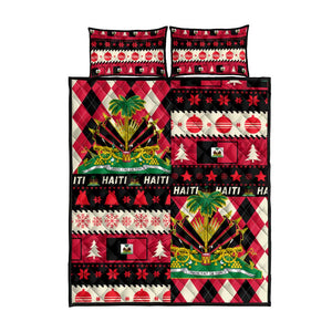Afro Haiti 1964 Christmas Quilt Bed Set Jwaye Nowe Neg Marron With Coat Of Arms - African Pride