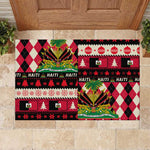 Afro Haiti 1964 Christmas Rubber Doormat Jwaye Nowe Neg Marron With Coat Of Arms - African Pride