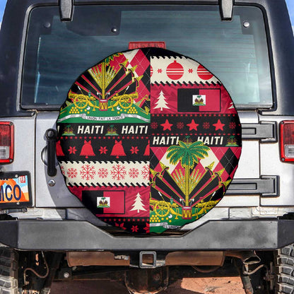 Afro Haiti 1964 Christmas Spare Tire Cover Jwaye Nowe Neg Marron With Coat Of Arms - African Pride