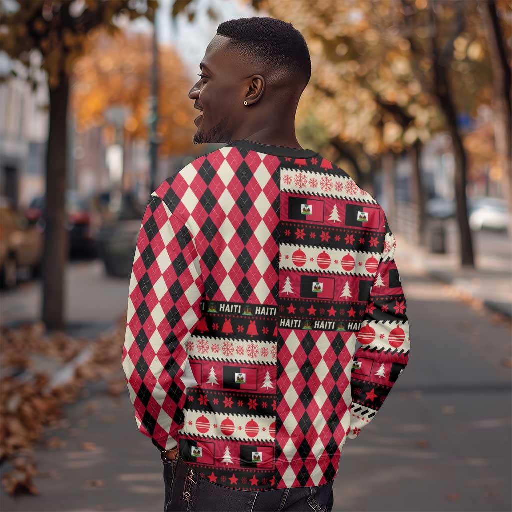 Afro Haiti 1964 Christmas Sweatshirt Jwaye Nowe Neg Marron With Coat Of Arms - African Pride