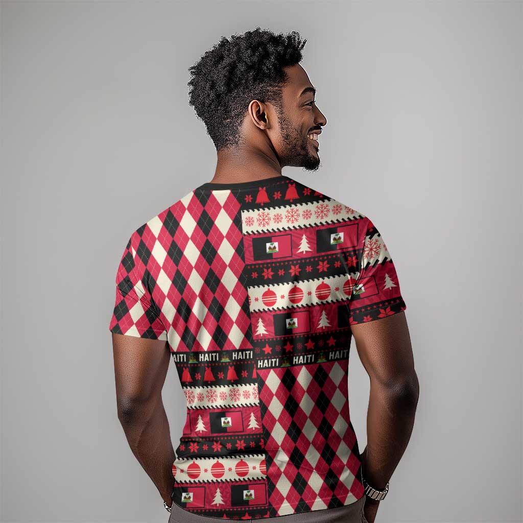 Afro Haiti 1964 Christmas T shirt Jwaye Nowe Neg Marron With Coat Of Arms - African Pride