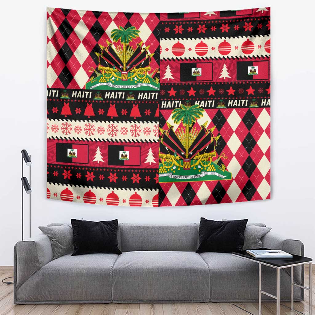 Afro Haiti 1964 Christmas Tapestry Jwaye Nowe Neg Marron With Coat Of Arms - African Pride