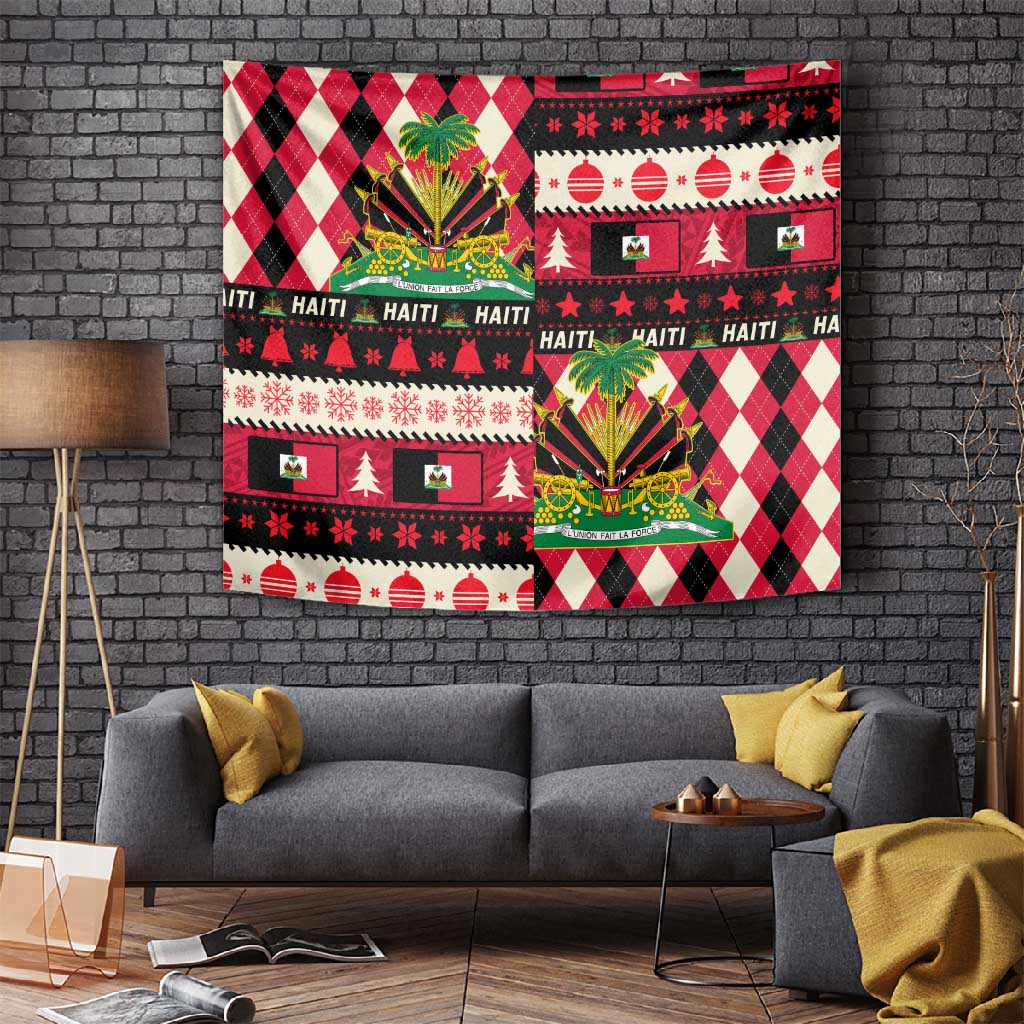 Afro Haiti 1964 Christmas Tapestry Jwaye Nowe Neg Marron With Coat Of Arms - African Pride