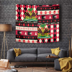 Afro Haiti 1964 Christmas Tapestry Jwaye Nowe Neg Marron With Coat Of Arms - African Pride