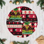 Afro Haiti Christmas 1964 Christmas Tree Skirt Jwaye Nowe Neg Marron With Coat Of Arms - African Pride