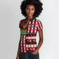 Afro Haiti 1964 Christmas Women Polo Shirt Jwaye Nowe Neg Marron With Coat Of Arms - African Pride