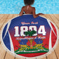Personalized Haiti 1804 Beach Blanket Happy Ayiti Independence Day - African Pride
