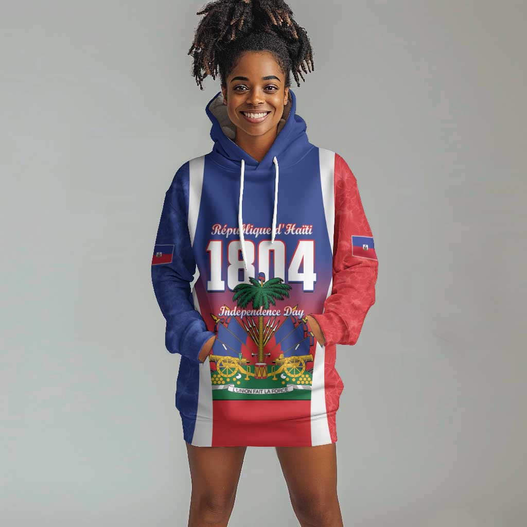 Personalized Haiti 1804 Hoodie Dress Happy Ayiti Independence Day - African Pride