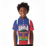 Personalized Haiti 1804 Kid Polo Shirt Happy Ayiti Independence Day - African Pride