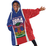 Personalized Haiti 1804 Kid Wearable Blanket Hoodie Happy Ayiti Independence Day - African Pride