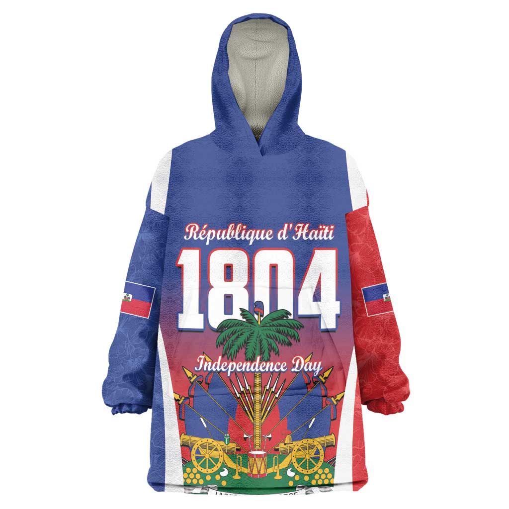 Personalized Haiti 1804 Kid Wearable Blanket Hoodie Happy Ayiti Independence Day - African Pride