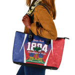 Personalized Haiti 1804 Leather Tote Bag Happy Ayiti Independence Day - African Pride