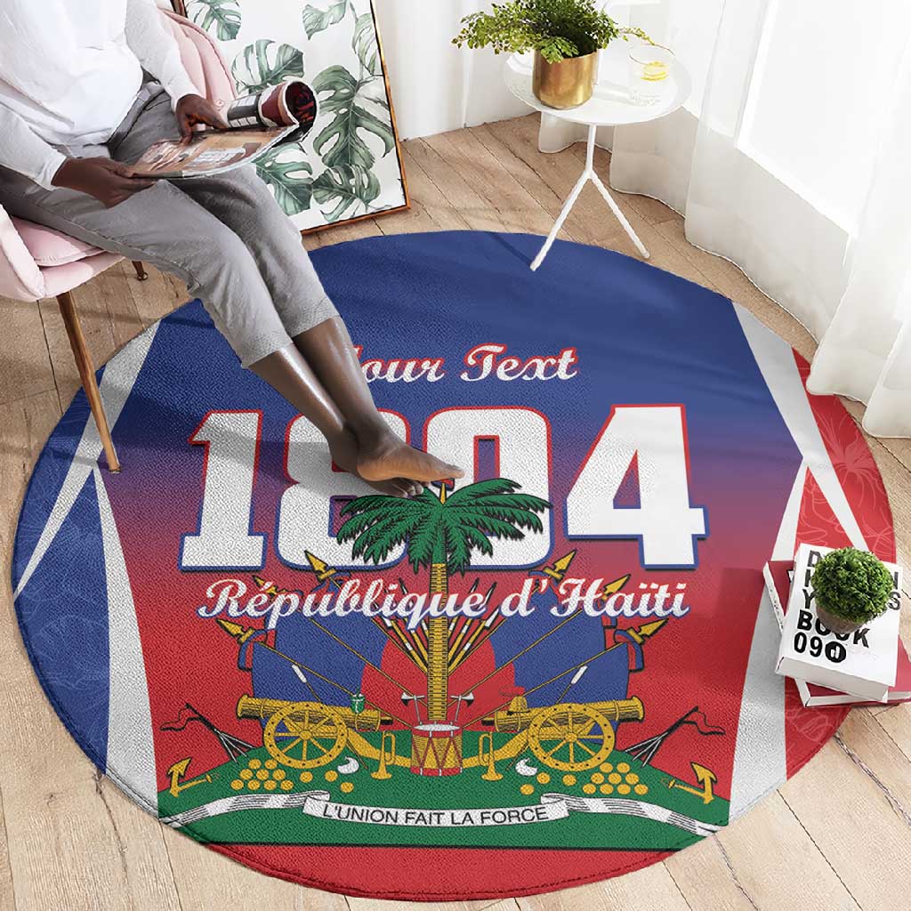 Personalized Haiti 1804 Round Carpet Happy Ayiti Independence Day - African Pride
