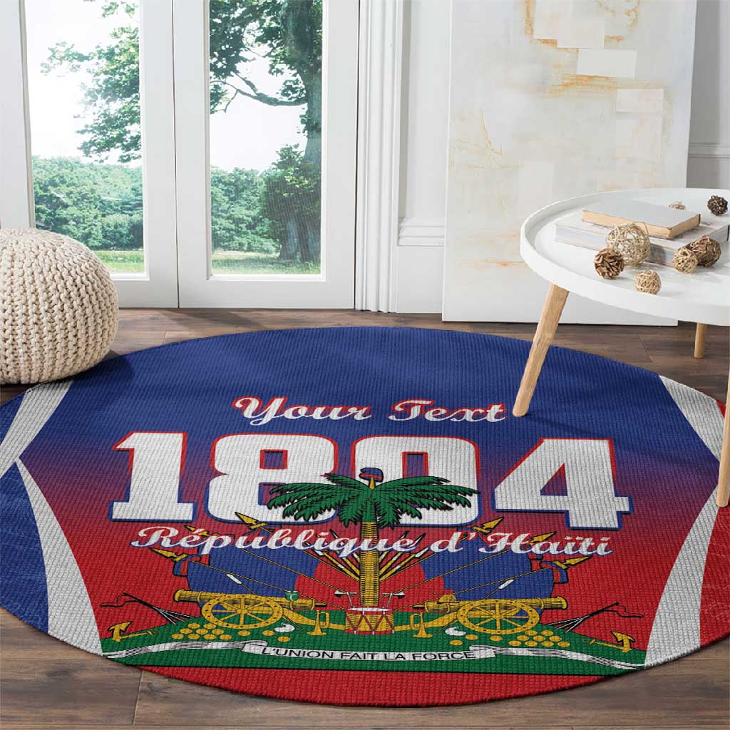 Personalized Haiti 1804 Round Carpet Happy Ayiti Independence Day - African Pride