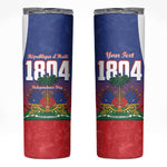 Personalized Haiti 1804 Skinny Tumbler Happy Ayiti Independence Day - African Pride