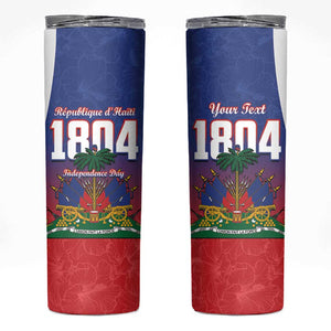 Personalized Haiti 1804 Skinny Tumbler Happy Ayiti Independence Day - African Pride