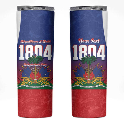 Personalized Haiti 1804 Skinny Tumbler Happy Ayiti Independence Day - African Pride