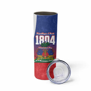 Personalized Haiti 1804 Skinny Tumbler Happy Ayiti Independence Day - African Pride