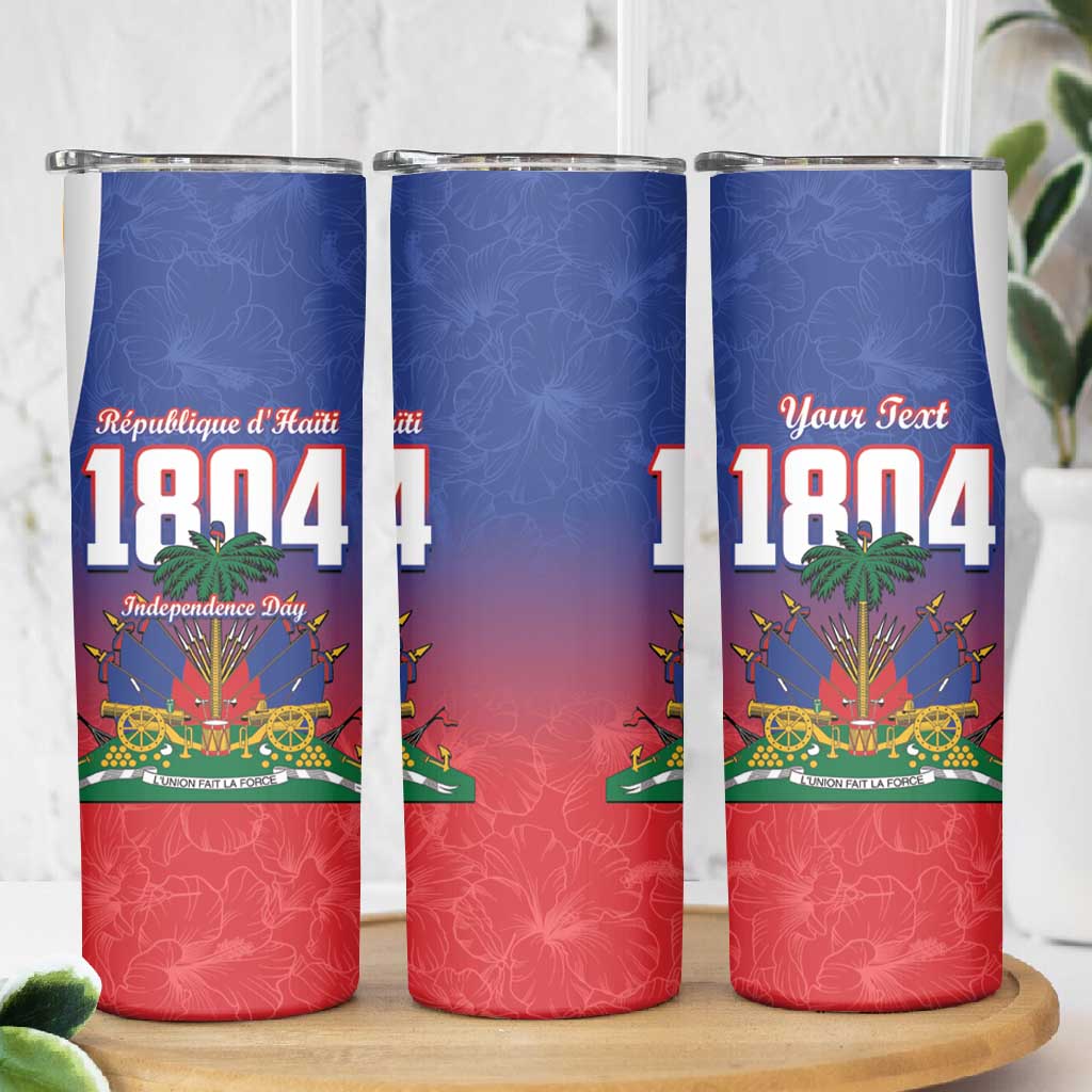 Personalized Haiti 1804 Skinny Tumbler Happy Ayiti Independence Day - African Pride