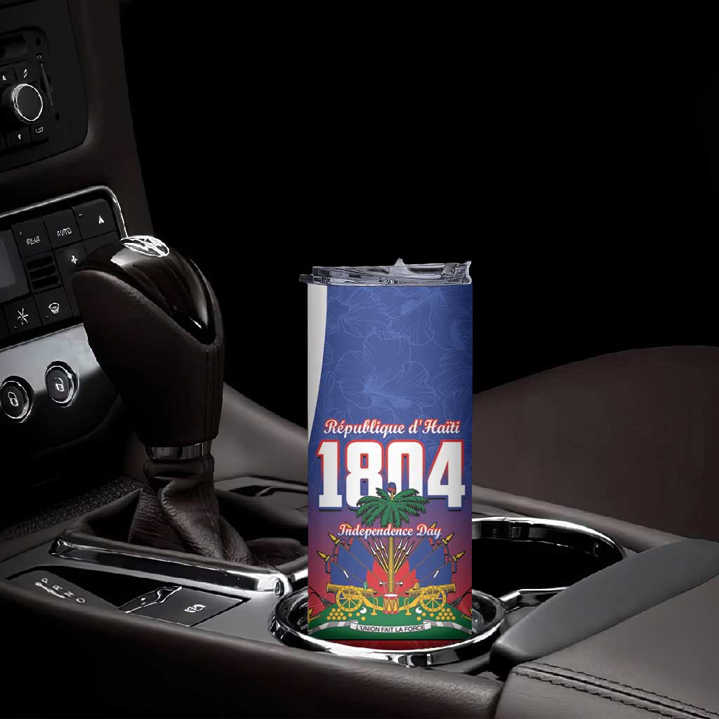 Personalized Haiti 1804 Skinny Tumbler Happy Ayiti Independence Day - African Pride