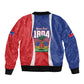 Personalized Haiti 1804 Sleeve Zip Bomber Jacket Happy Ayiti Independence Day - African Pride