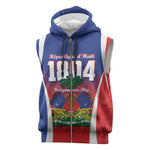 Personalized Haiti 1804 Sleeveless Zip Hoodie Happy Ayiti Independence Day - African Pride