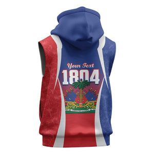Personalized Haiti 1804 Sleeveless Zip Hoodie Happy Ayiti Independence Day - African Pride