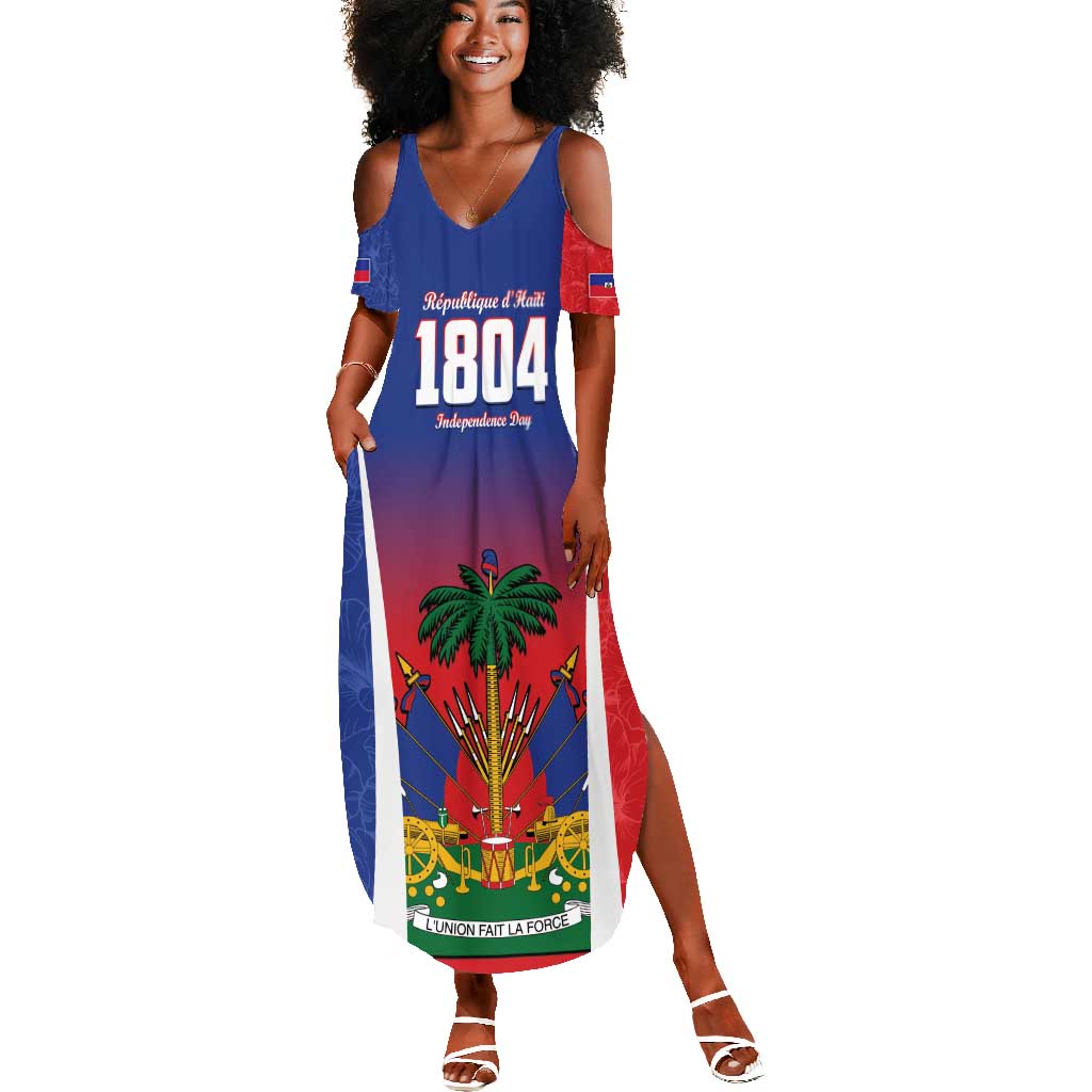Personalized Haiti 1804 Summer Maxi Dress Happy Ayiti Independence Day - African Pride