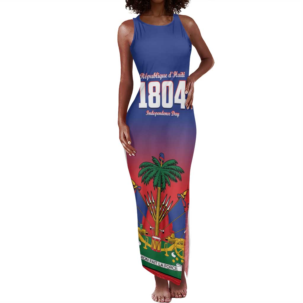 Personalized Haiti 1804 Tank Maxi Dress Happy Ayiti Independence Day - African Pride