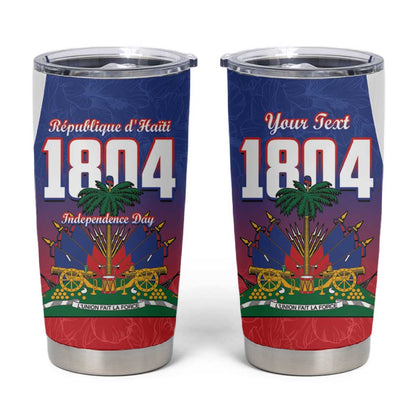 Personalized Haiti 1804 Tumbler Cup Happy Ayiti Independence Day - African Pride