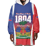 Personalized Haiti 1804 Wearable Blanket Hoodie Happy Ayiti Independence Day - African Pride