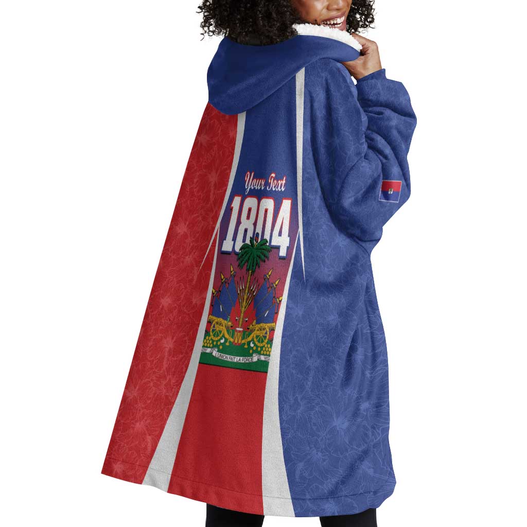 Personalized Haiti 1804 Wearable Blanket Hoodie Happy Ayiti Independence Day - African Pride