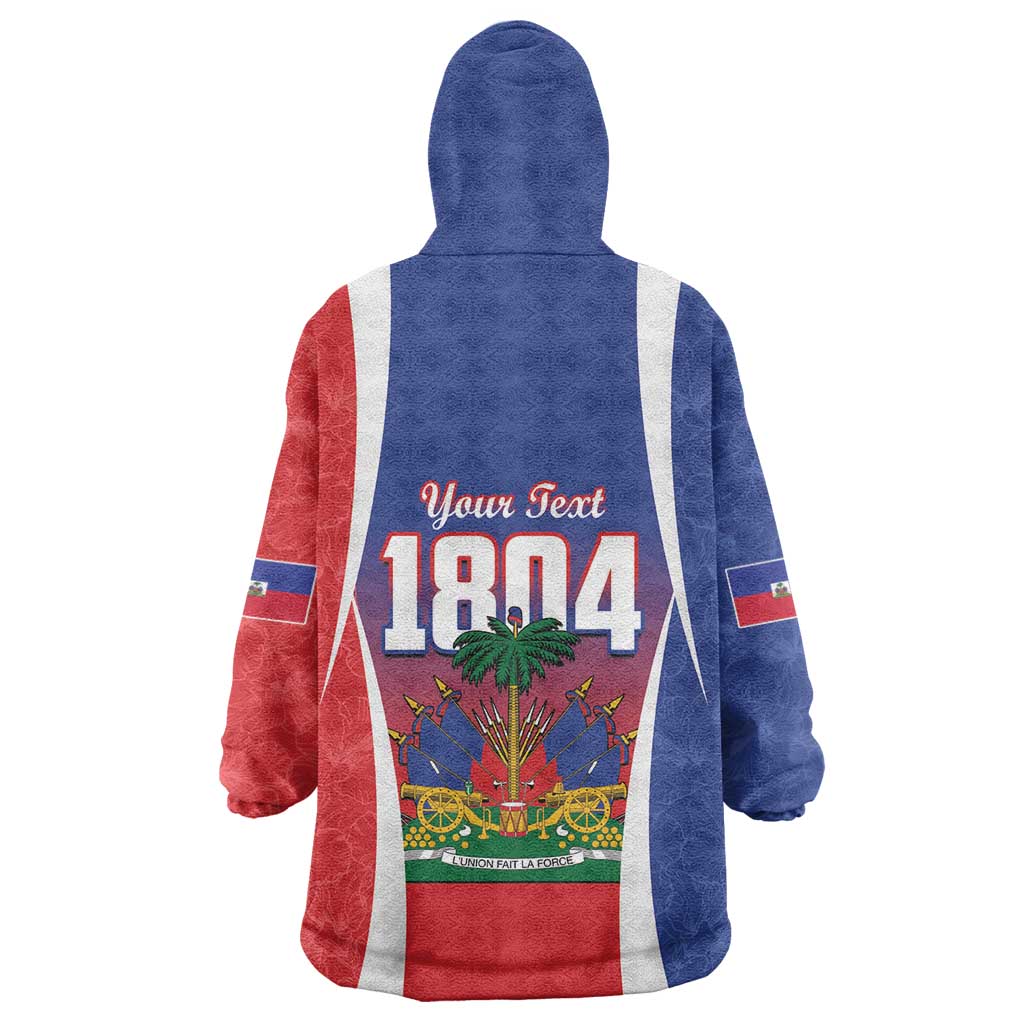 Personalized Haiti 1804 Wearable Blanket Hoodie Happy Ayiti Independence Day - African Pride