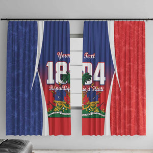Personalized Haiti 1804 Window Curtain Happy Ayiti Independence Day - African Pride