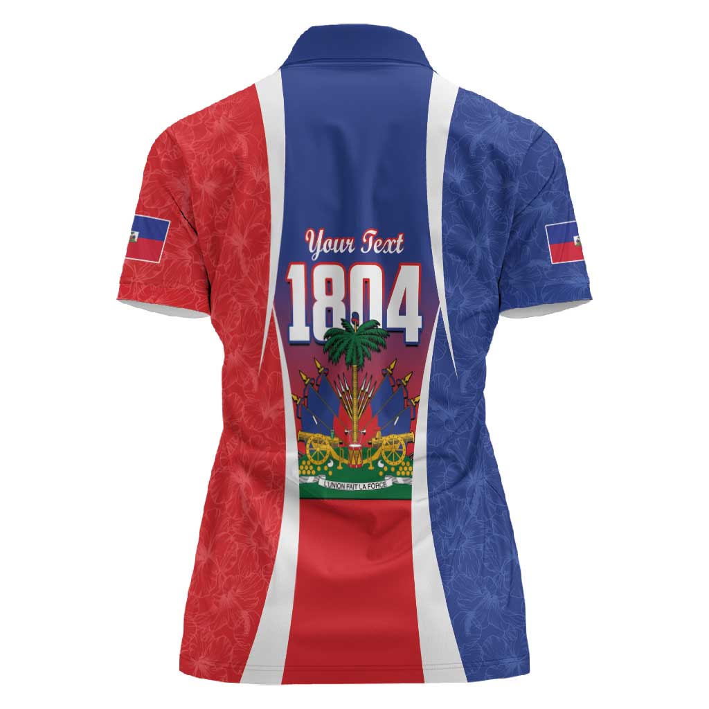 Personalized Haiti 1804 Women Polo Shirt Happy Ayiti Independence Day - African Pride