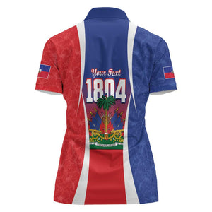 Personalized Haiti 1804 Women Polo Shirt Happy Ayiti Independence Day - African Pride