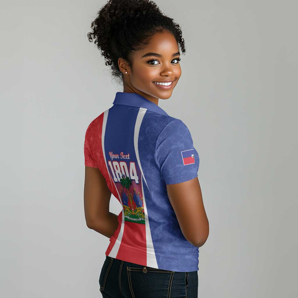 Personalized Haiti 1804 Women Polo Shirt Happy Ayiti Independence Day - African Pride