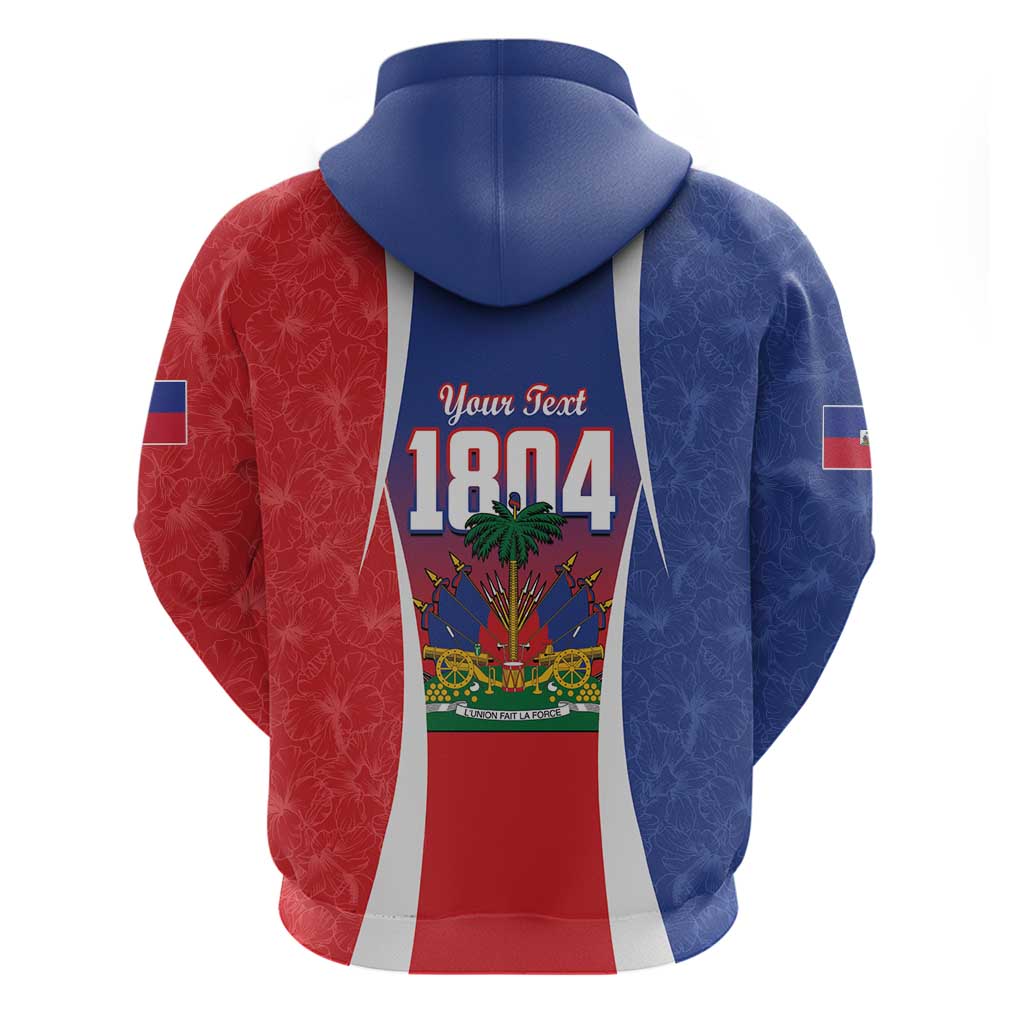 Personalized Haiti 1804 Zip Hoodie Happy Ayiti Independence Day - African Pride