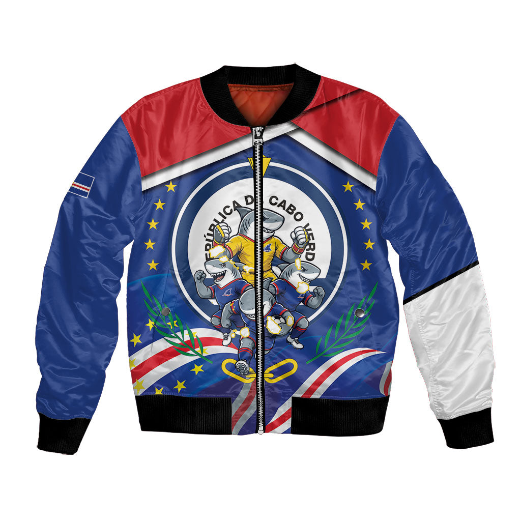 Cape Verde 2026 Football Bomber Jacket Orgulho Tubaroes Azuis Make History