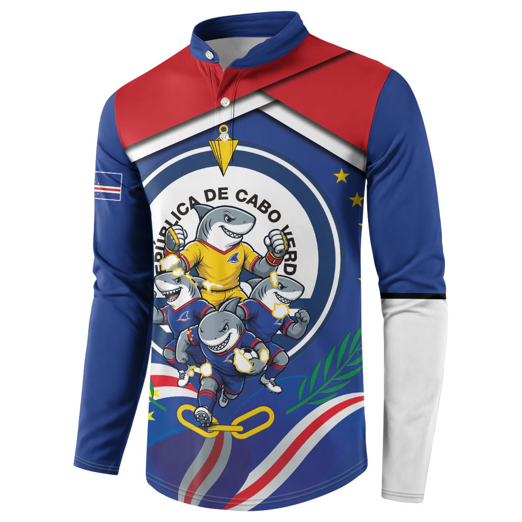 Cape Verde 2026 Football Button Sweatshirt Orgulho Tubaroes Azuis Make History
