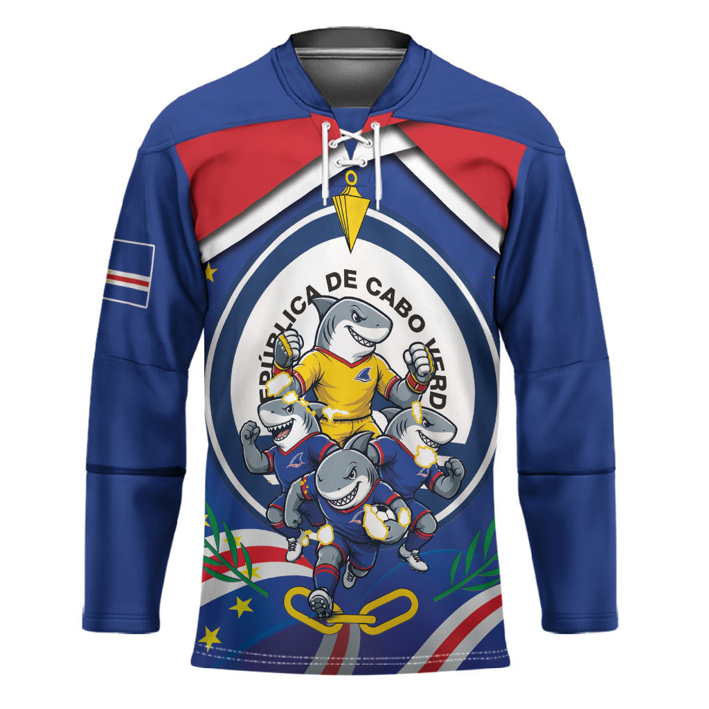 Cape Verde 2026 Football Hockey Jersey Orgulho Tubaroes Azuis Make History