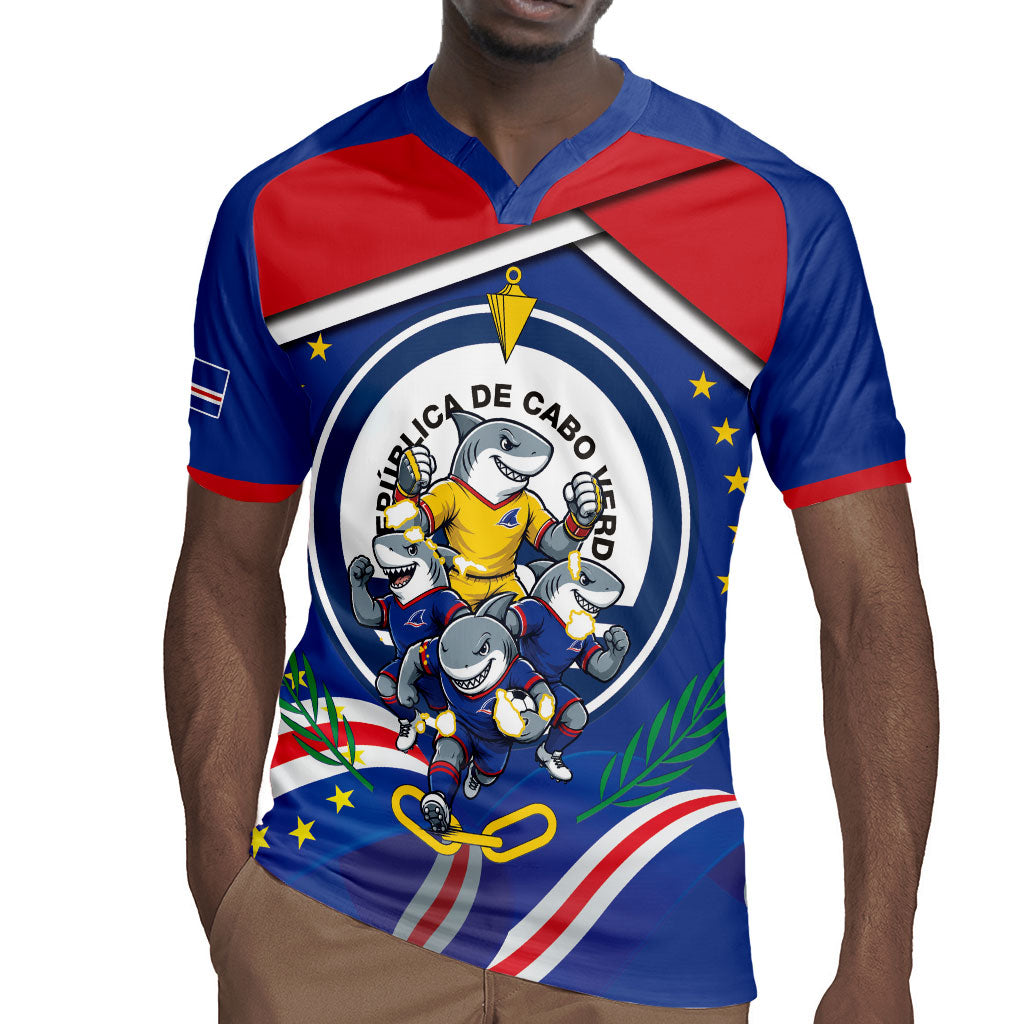 Cape Verde 2026 Football Rugby Jersey Orgulho Tubaroes Azuis Make History