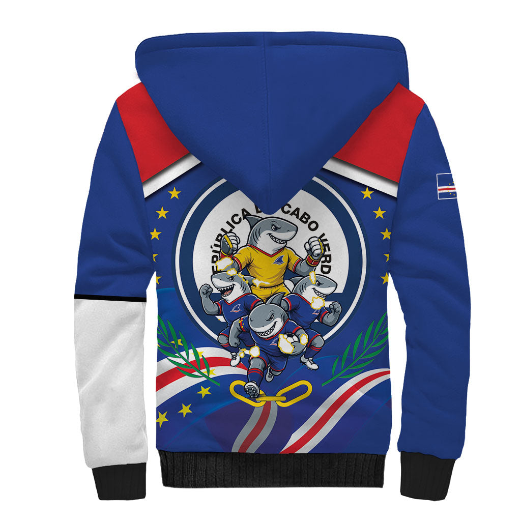 Cape Verde 2026 Football Sherpa Hoodie Orgulho Tubaroes Azuis Make History