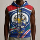 Cape Verde 2026 Football Sleeveless Zip Hoodie Orgulho Tubaroes Azuis Make History
