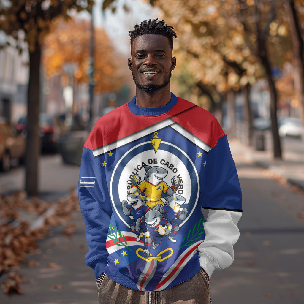 Cape Verde 2026 Football Sweatshirt Orgulho Tubaroes Azuis Make History