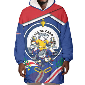 Cape Verde 2026 Football Wearable Blanket Hoodie Orgulho Tubaroes Azuis Make History